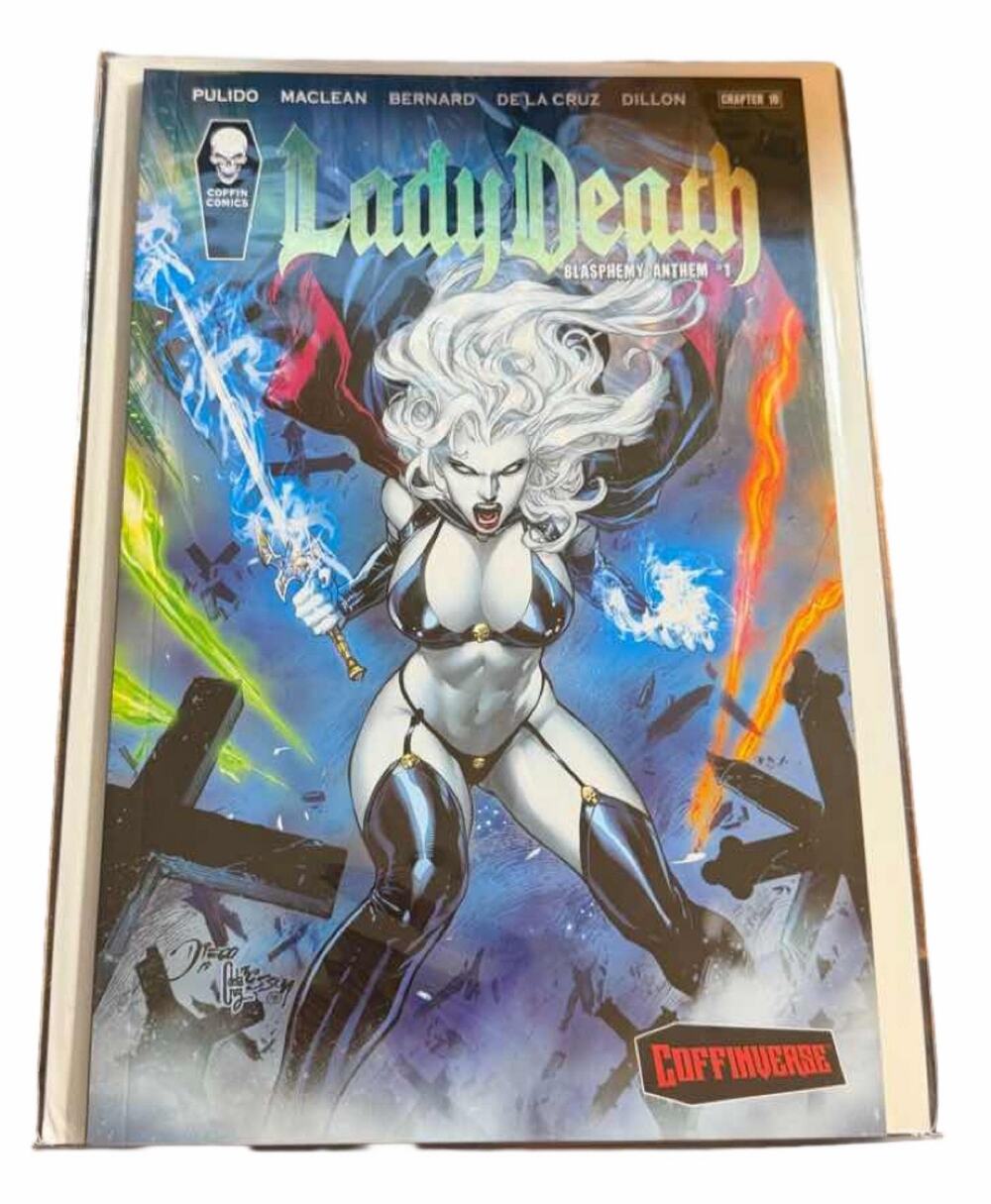 Lady Death Blasphemy Anthem Coffin Comics Brian Pulido Art